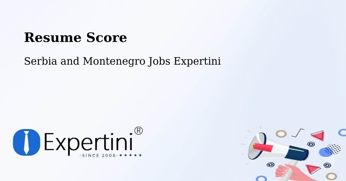 Resume Score & Job Description Match Tool – Maple Ridge - Serbia and Montenegro Jobs Expertini